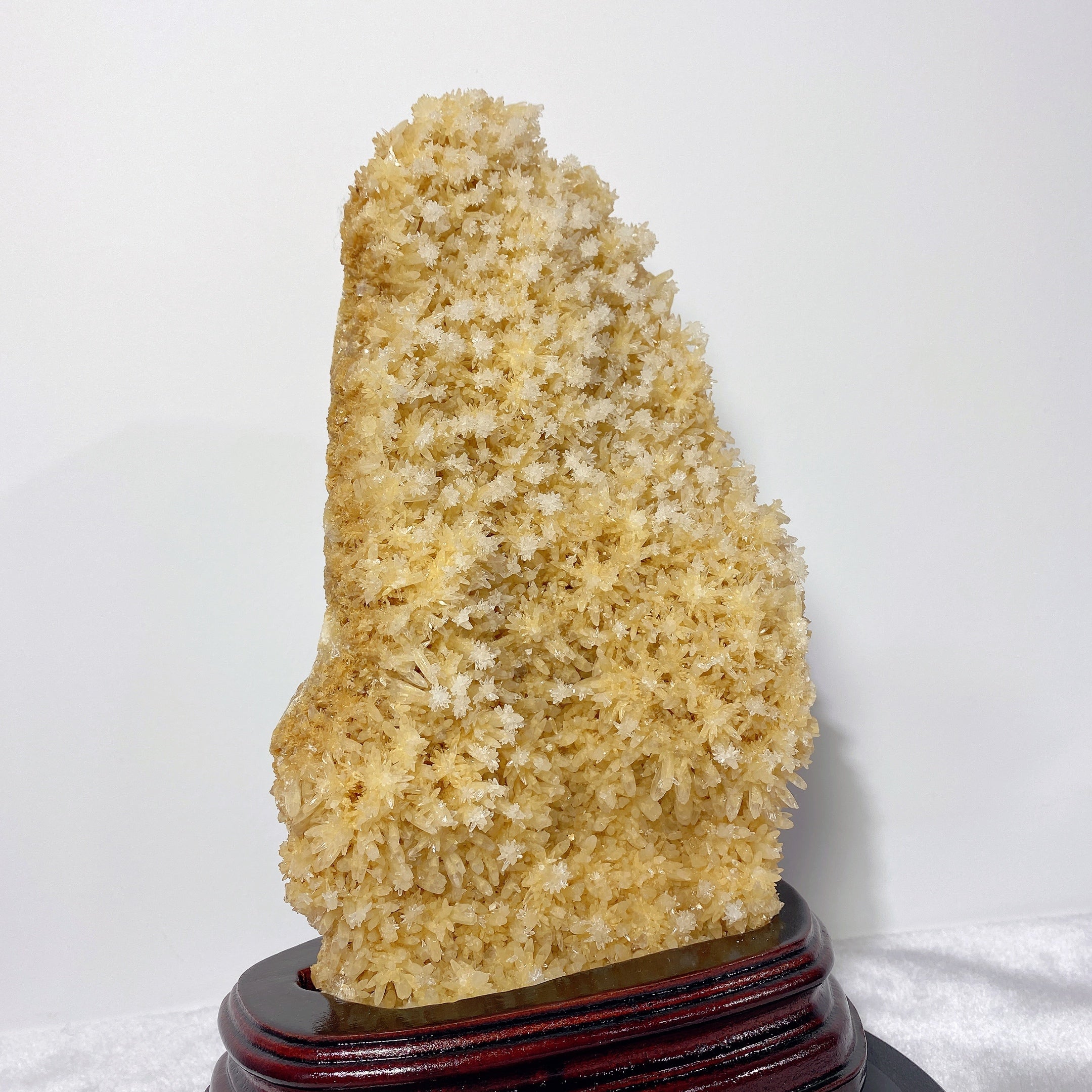 Unique Calcite Cluster Crystal Specimen 26cm with Stand