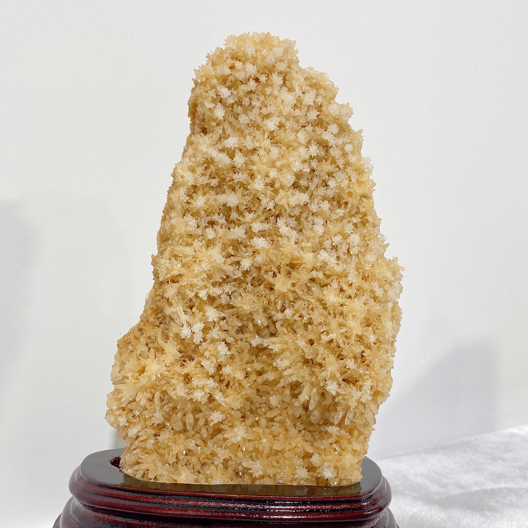 Unique Calcite Cluster Crystal Specimen 26cm with Stand