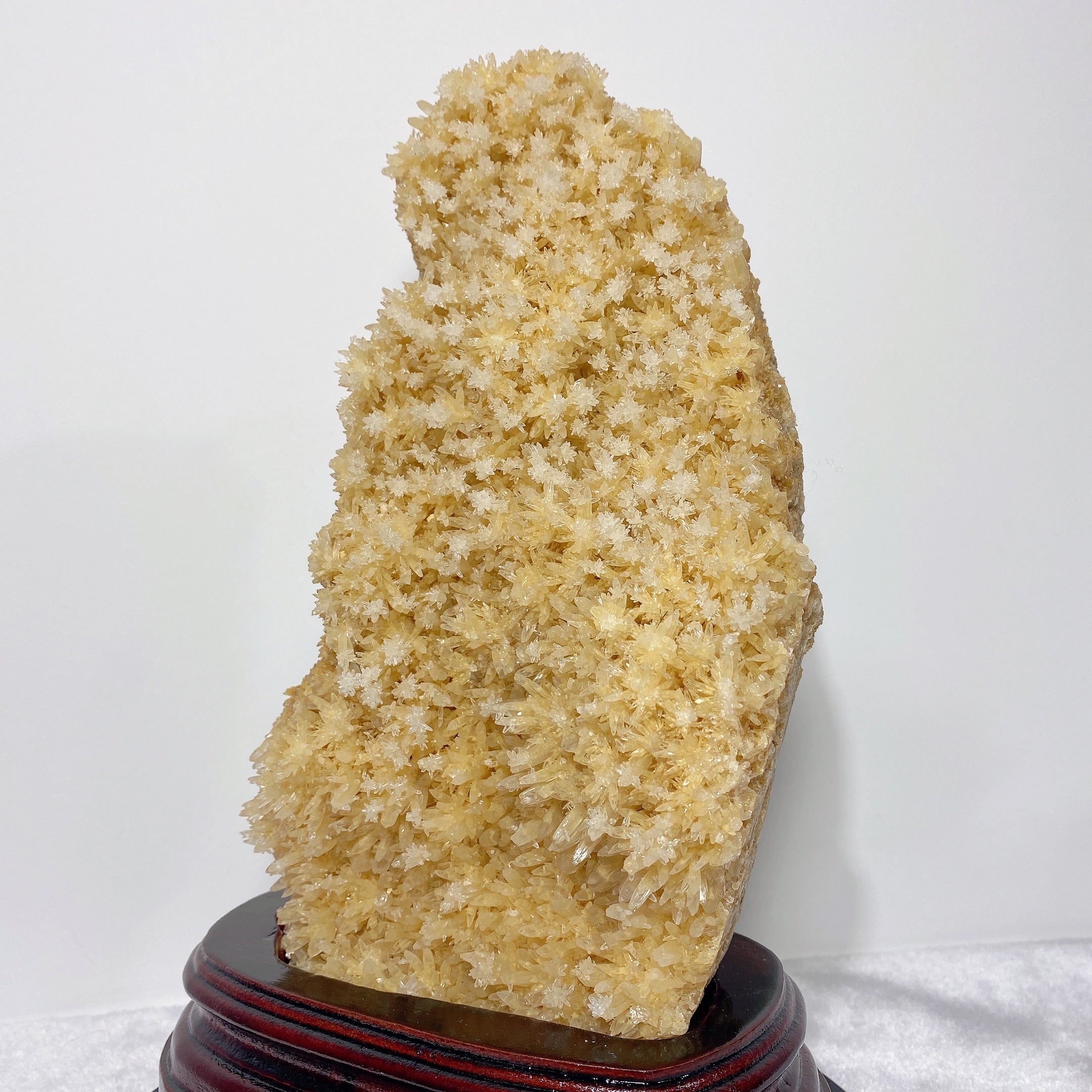 Unique Calcite Cluster Crystal Specimen 26cm with Stand
