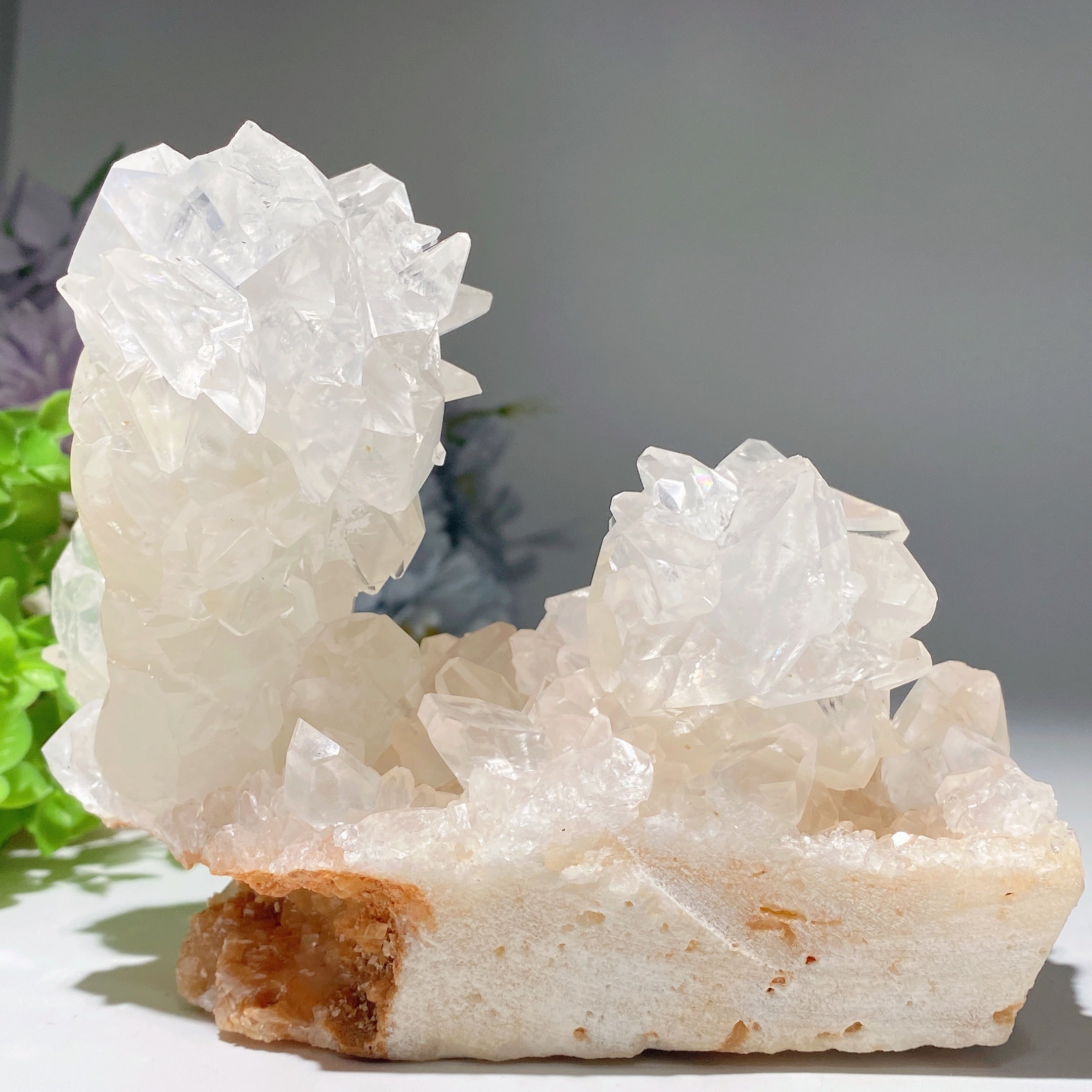 Unique White Calcite Crystal Specimen 15cm Display