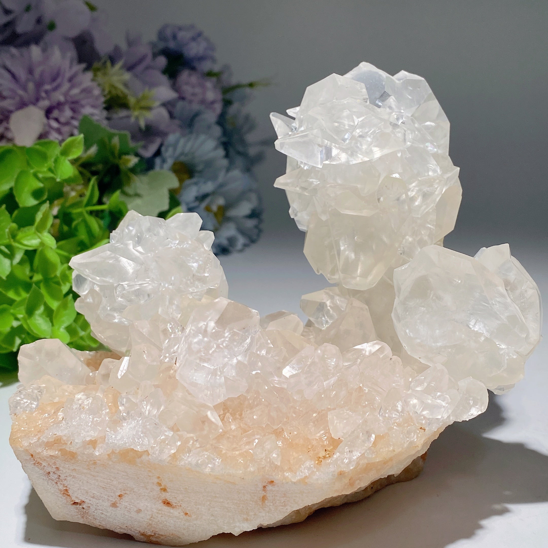 Unique White Calcite Crystal Specimen 15cm Display