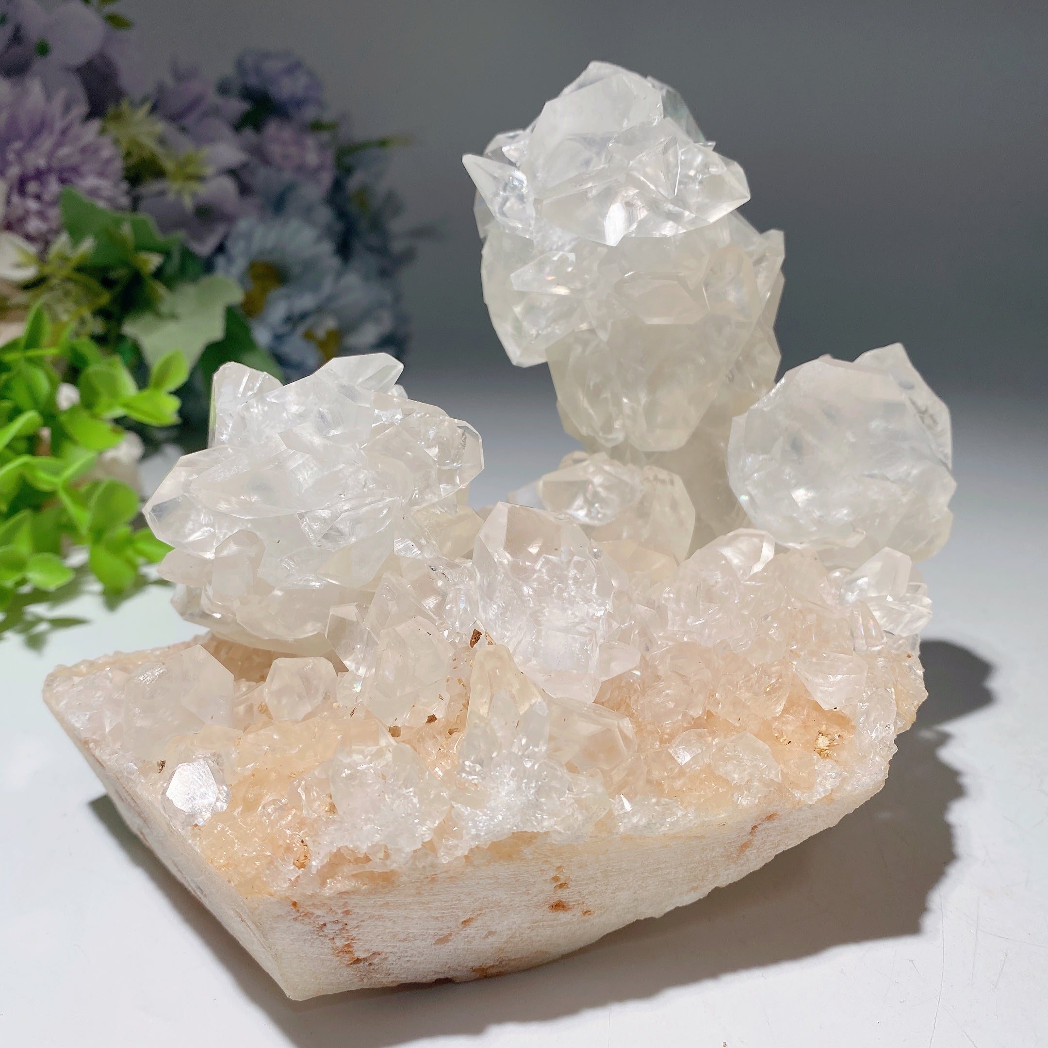 Unique White Calcite Crystal Specimen 15cm Display