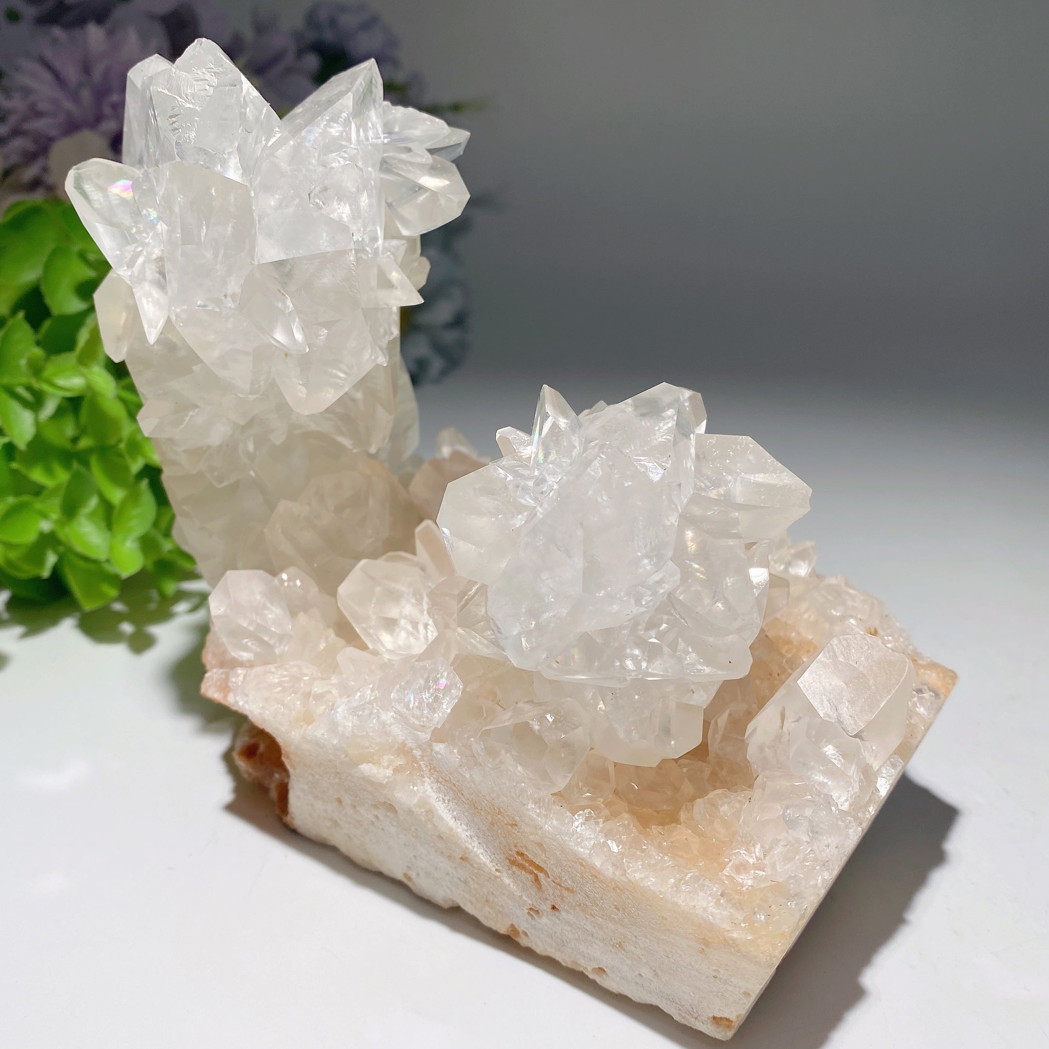 Unique White Calcite Crystal Specimen 15cm Display