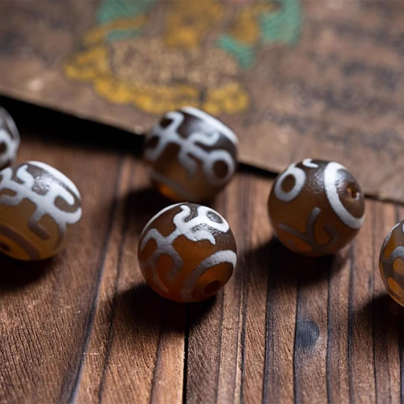 Unisex 108 Bead Tibetan Yak Bone Strength Bracelet