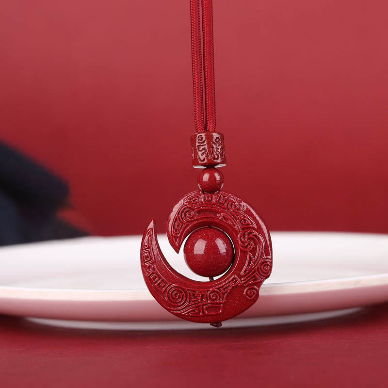 Unisex Cinnabar Concentration Necklace One's Luck Design