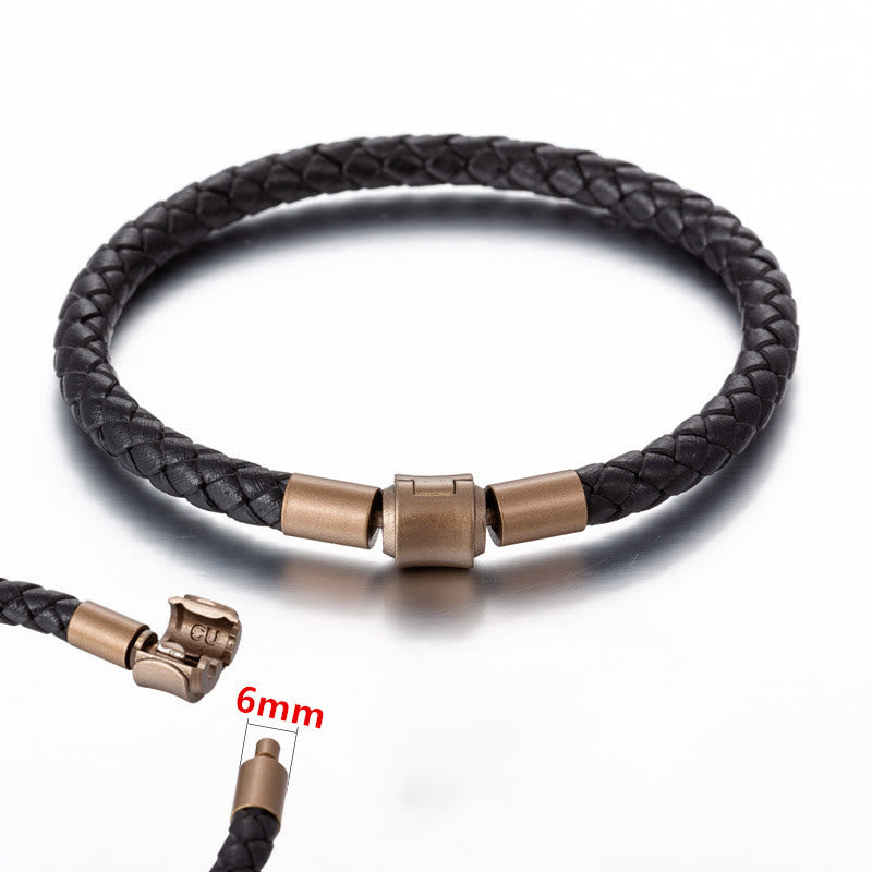 Unisex Vintage Red String Luck Bracelet 4-5mm Leather Rope