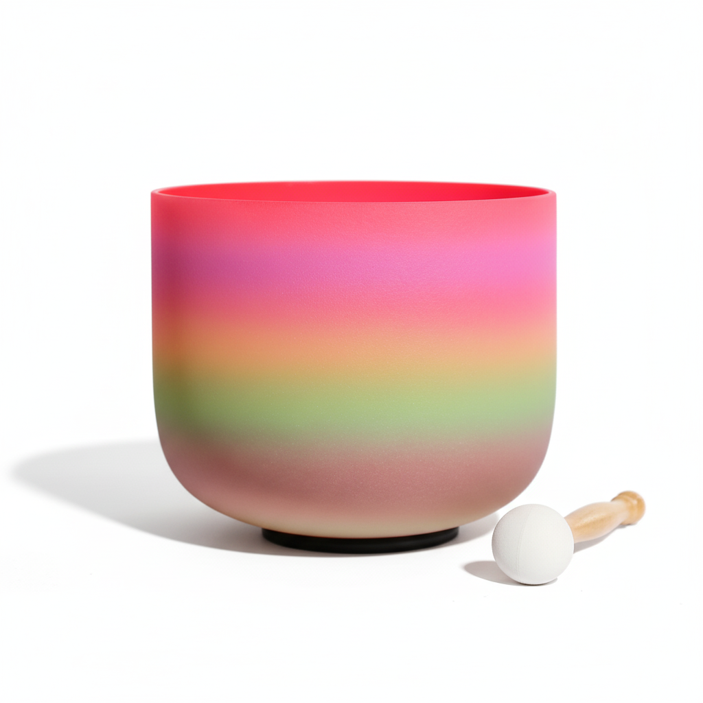 Rainbow Crystal Singing Bowl for Chakra Meditation