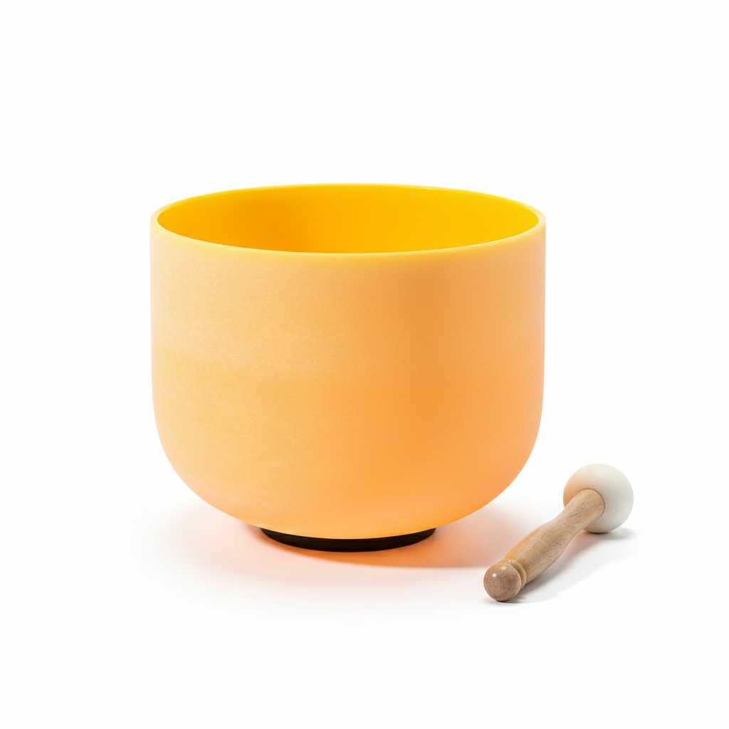 Yellow E Note Solar Plexus Chakra Crystal Singing Bowl