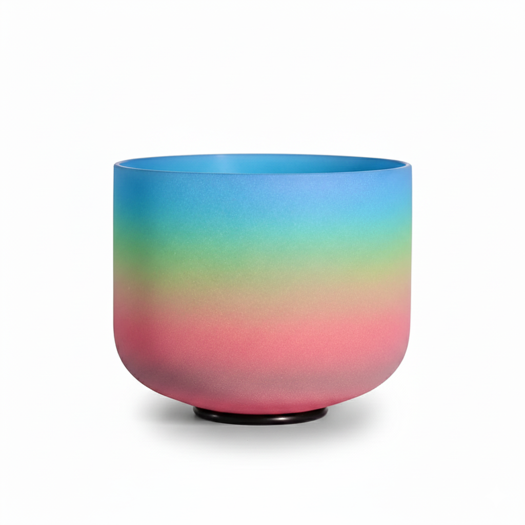 Crystal Singing Bowl G Note Rainbow - Throat Chakra