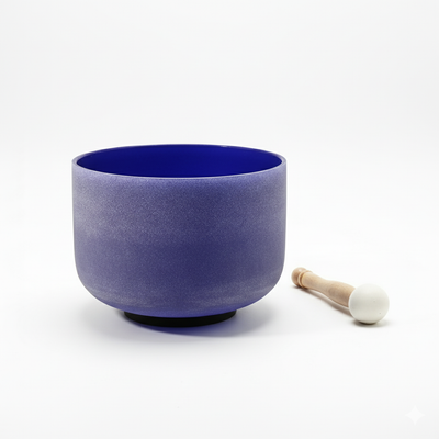 Third-Eye Chakra Crystal Singing Bowl - A Note Sound - Indigo