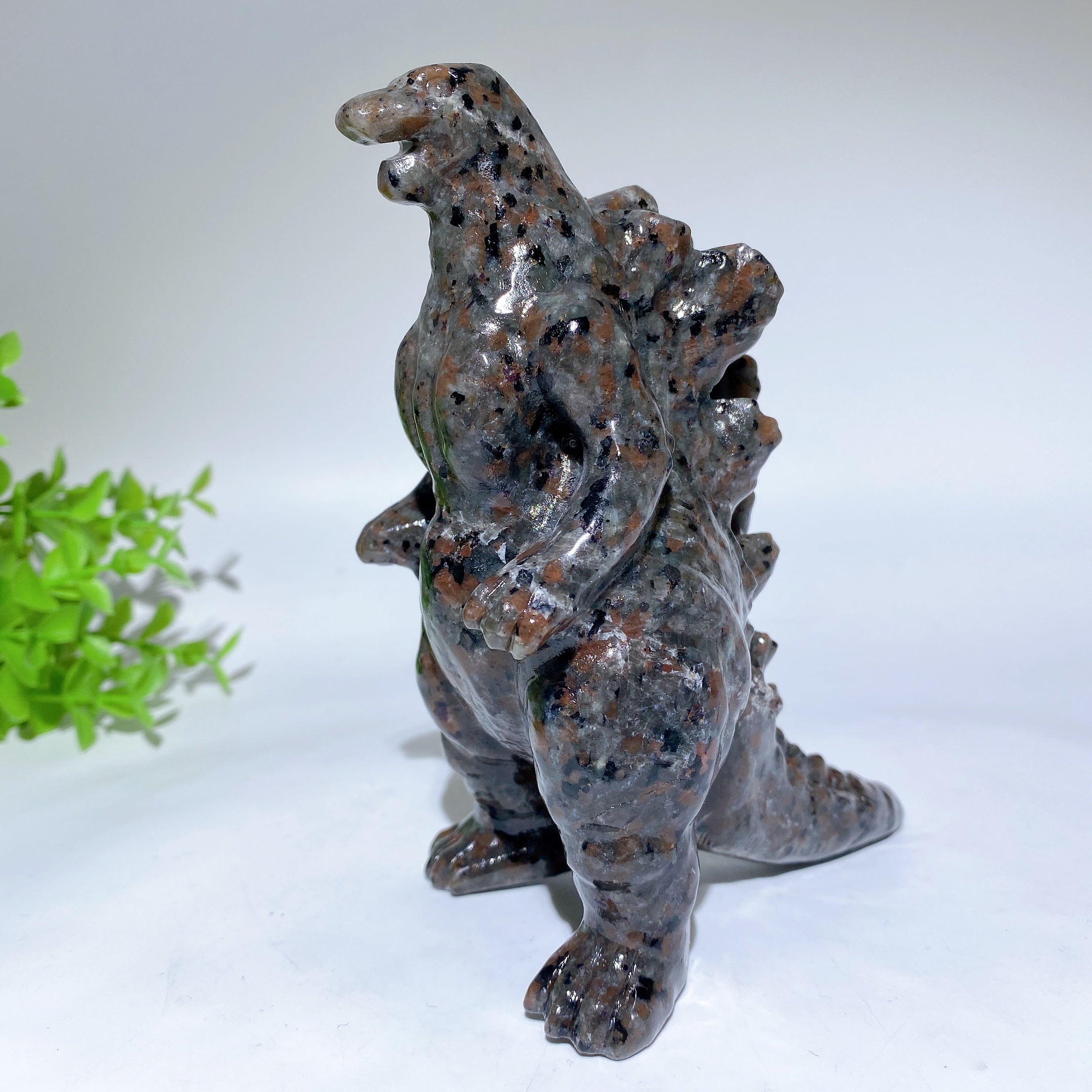 UV Reactive Yooperlite Godzilla Crystal Dragon Figurines 2.4-5.8 inch