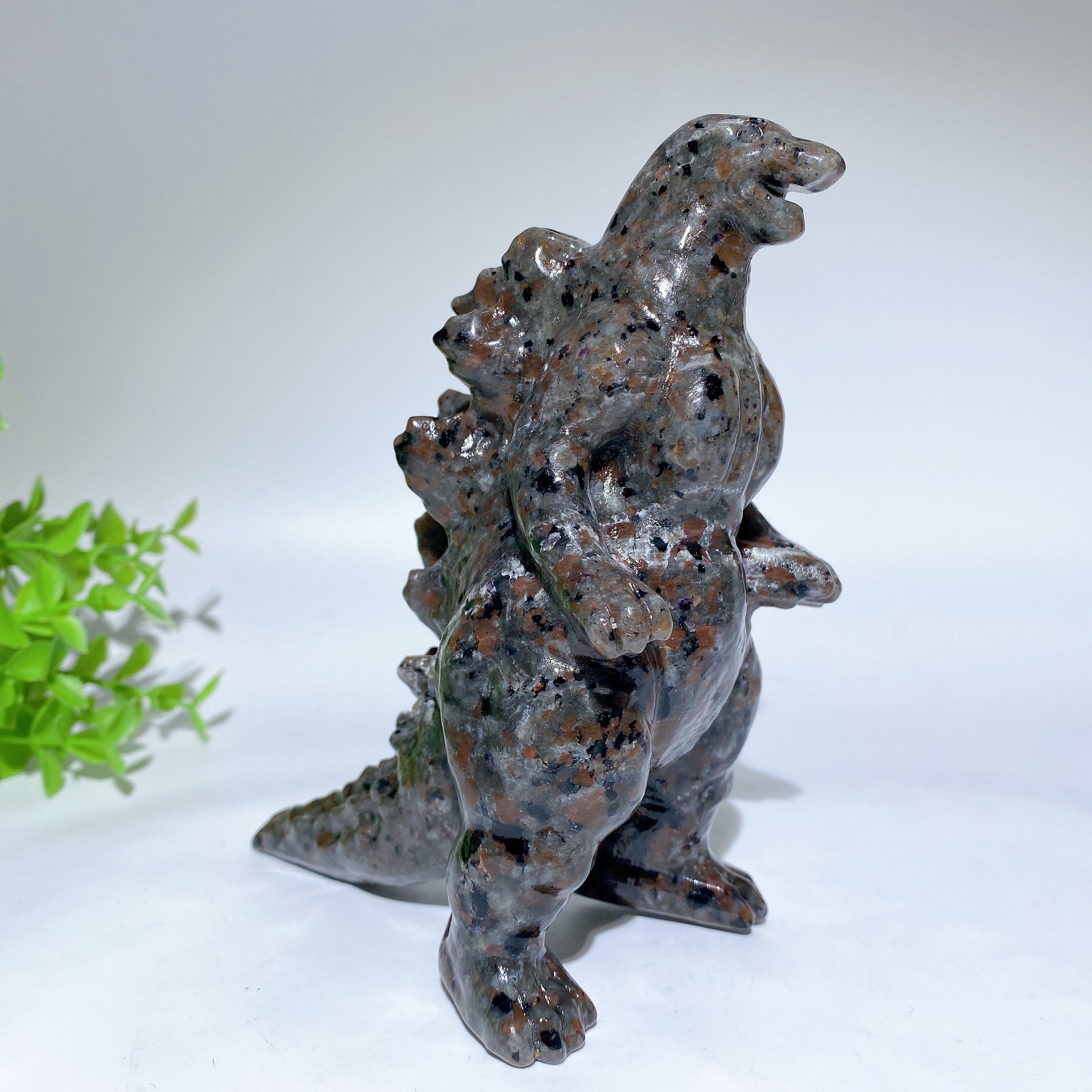 UV Reactive Yooperlite Godzilla Crystal Dragon Figurines 2.4-5.8 inch