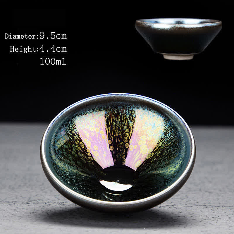 Vintage Ceramic Teacup 100ml Handmade Tableware