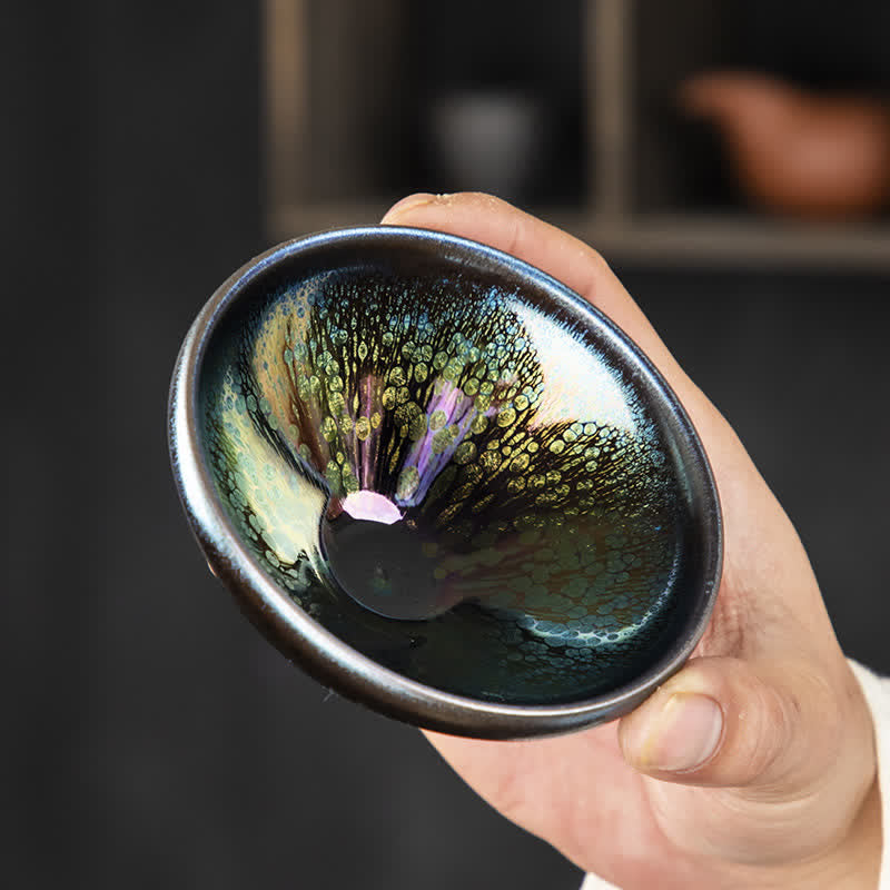 Vintage Ceramic Teacup 100ml Handmade Tableware