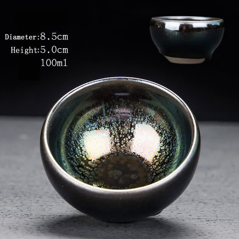 Vintage Ceramic Teacup 100ml Handmade Tableware