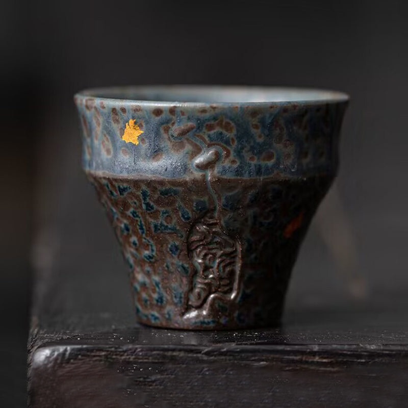 Vintage Ceramic Teacup 50ml for Sacred Space Rituals