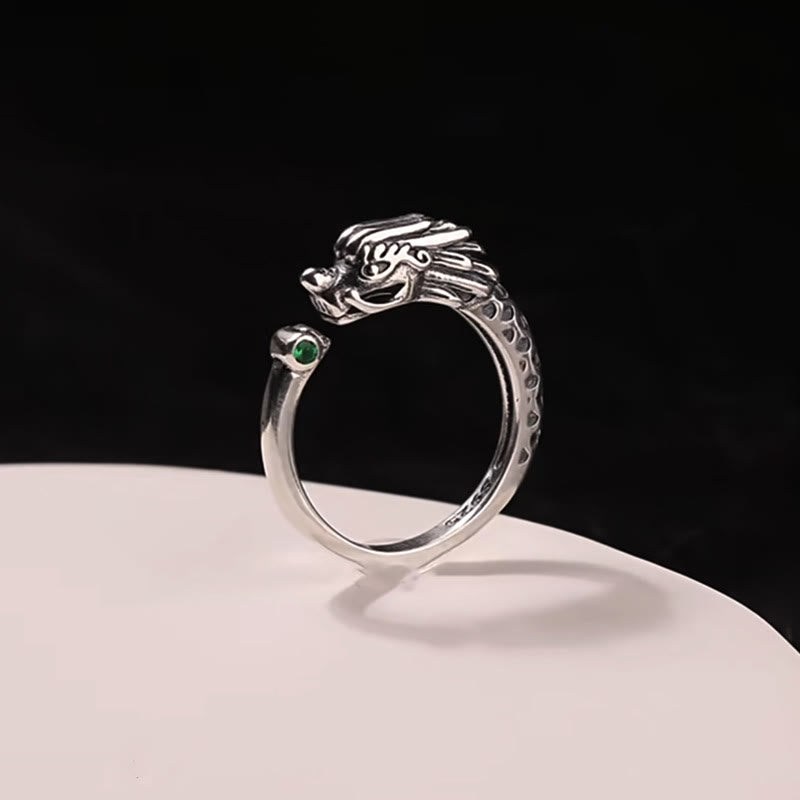 Vintage Dragon Ring Adjustable for Success and Strength