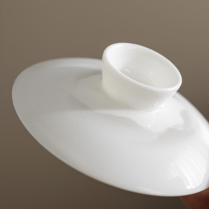 Vintage Ink Painting Porcelain Gaiwan Tea Cup Set for Meditation