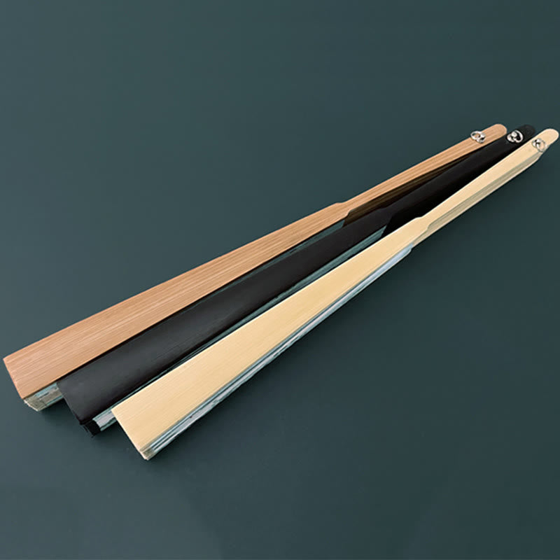 Vintage Lotus Folding Fan with Bamboo Frames for Artists