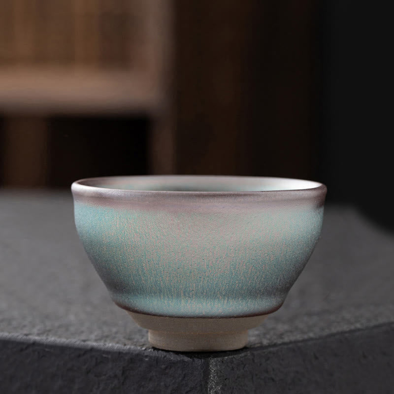 Vintage Pink Chinese Jian Zhan Kiln Change Ceramic Tea Cup 110ml