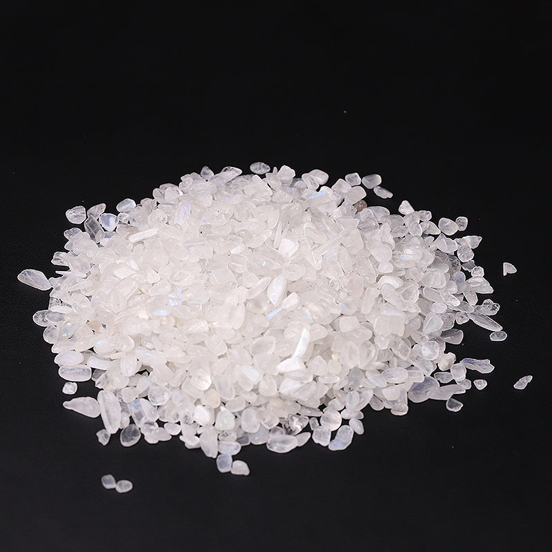 White Moonstone Chips Raw Crystals 5-7mm and 7-9mm for Decoration