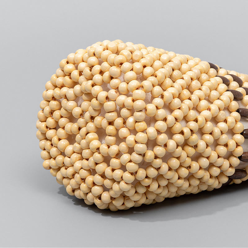 Wooden Beads Bucket Bag 12cm for Spiritual Jewelry