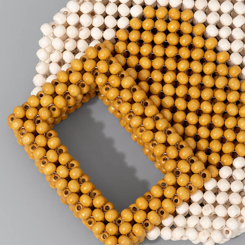 Wooden Beads Square Tote Bag for Mindful Living