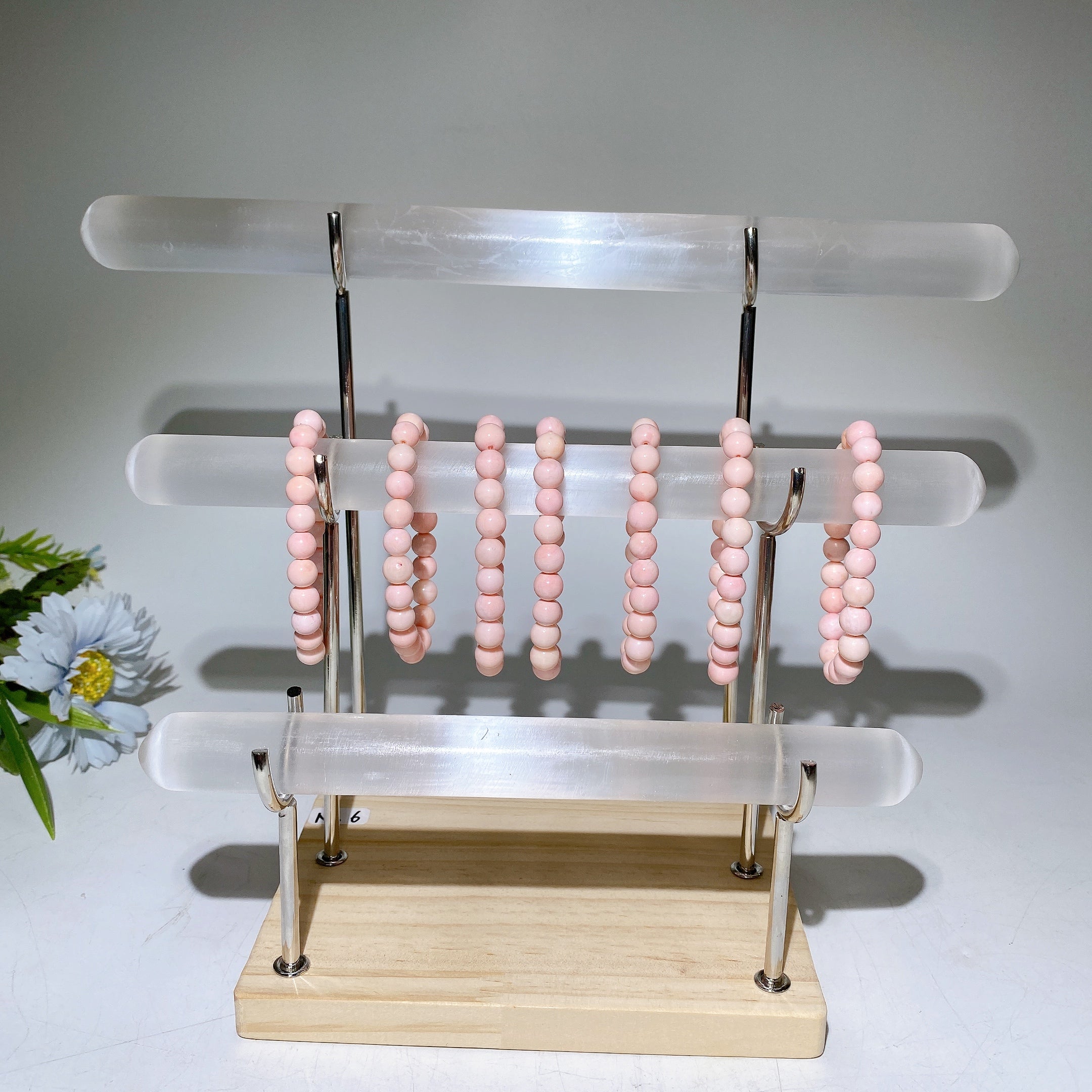 Wooden Crystal Wand Stand for Healing Rituals