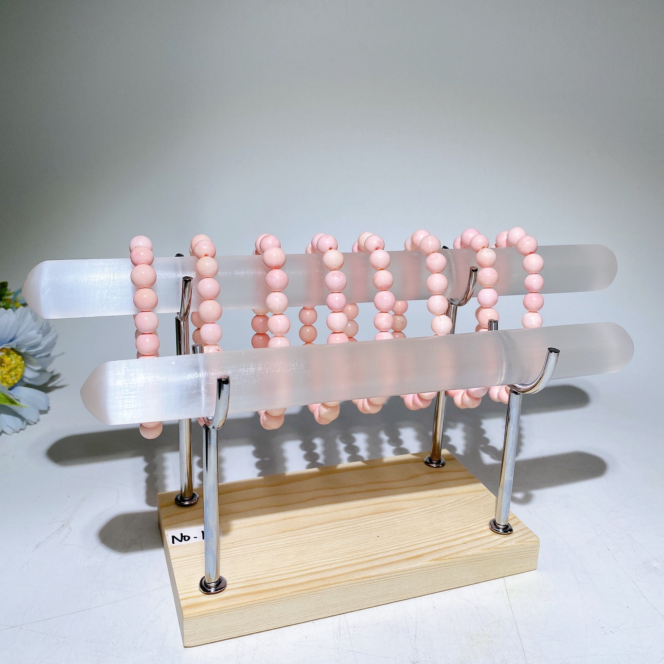 Wooden Crystal Wand Stand for Healing Rituals