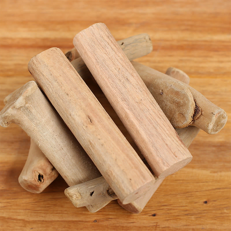 Wooden Spiritual Candlestick for Meditation Altar 14x14x8cm