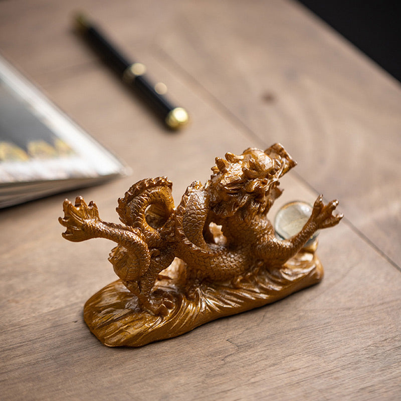 Year of the Dragon Color-Changing Resin Tea Pet Figurine