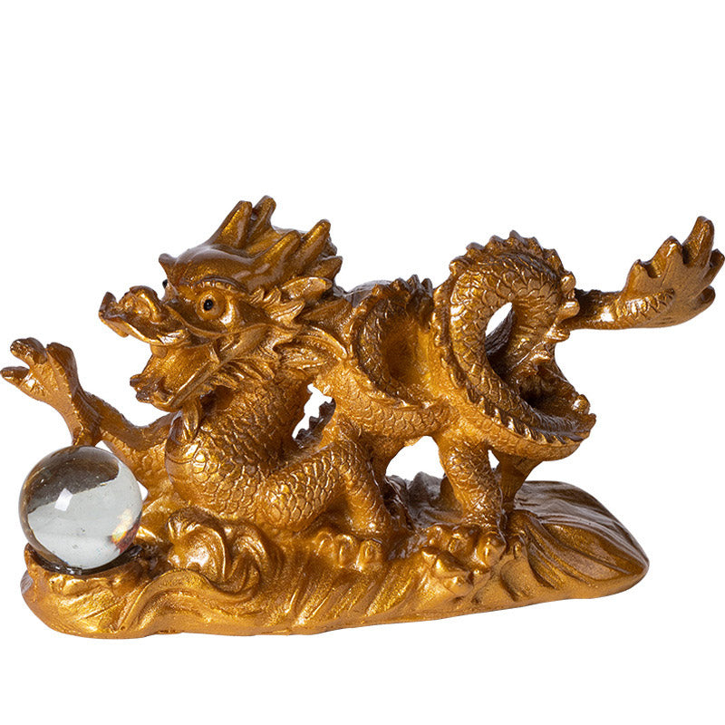 Year of the Dragon Color-Changing Resin Tea Pet Figurine