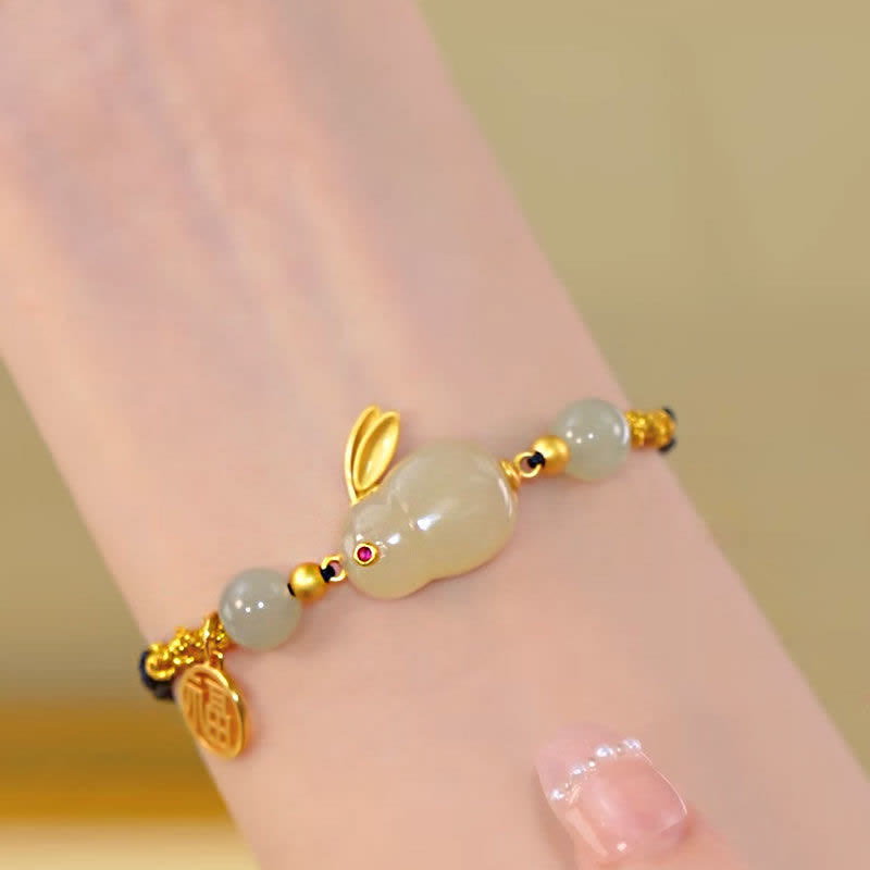 Year of the Rabbit Jade Bracelet for Confidence and Luck