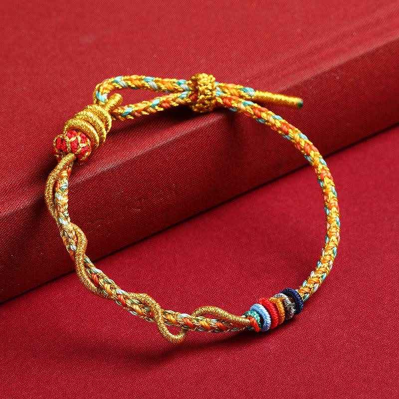 Year of the Snake Yellow String Protection Bracelet
