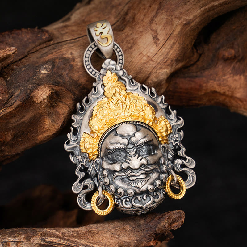 Yellow Jambhala 925 Sterling Silver Spiritual Protection Necklace