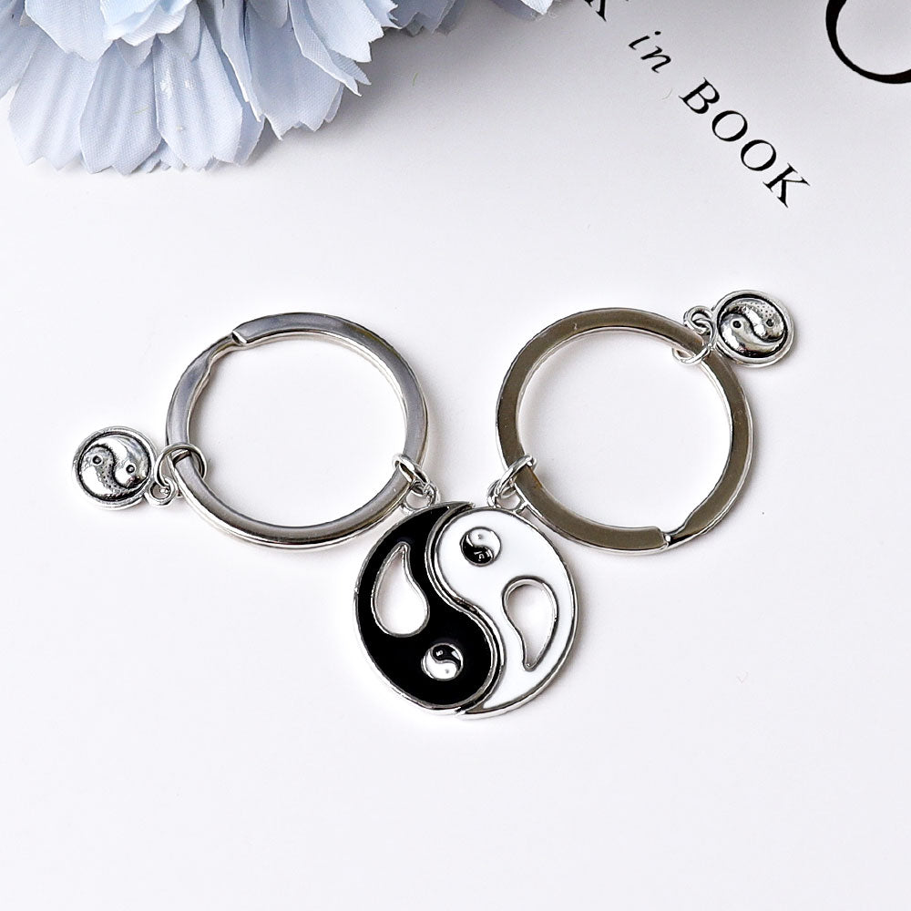 Yin Yang Tai Chi Keychain Symbol for Balance and Harmony