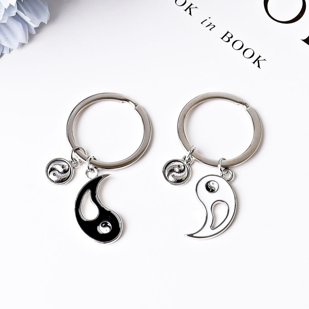Yin Yang Tai Chi Keychain Symbol for Balance and Harmony