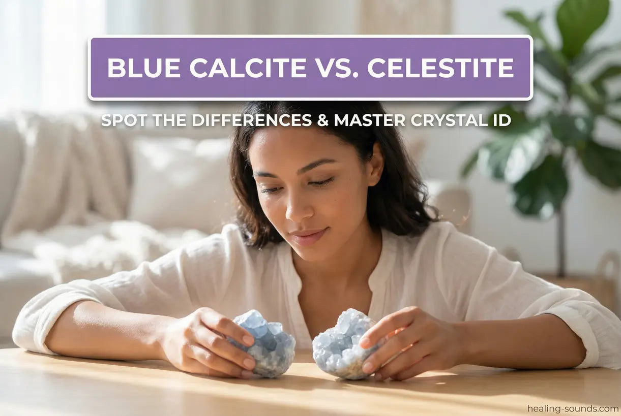 Blue Calcite and Celestite: Differences, ID & Healing Properties