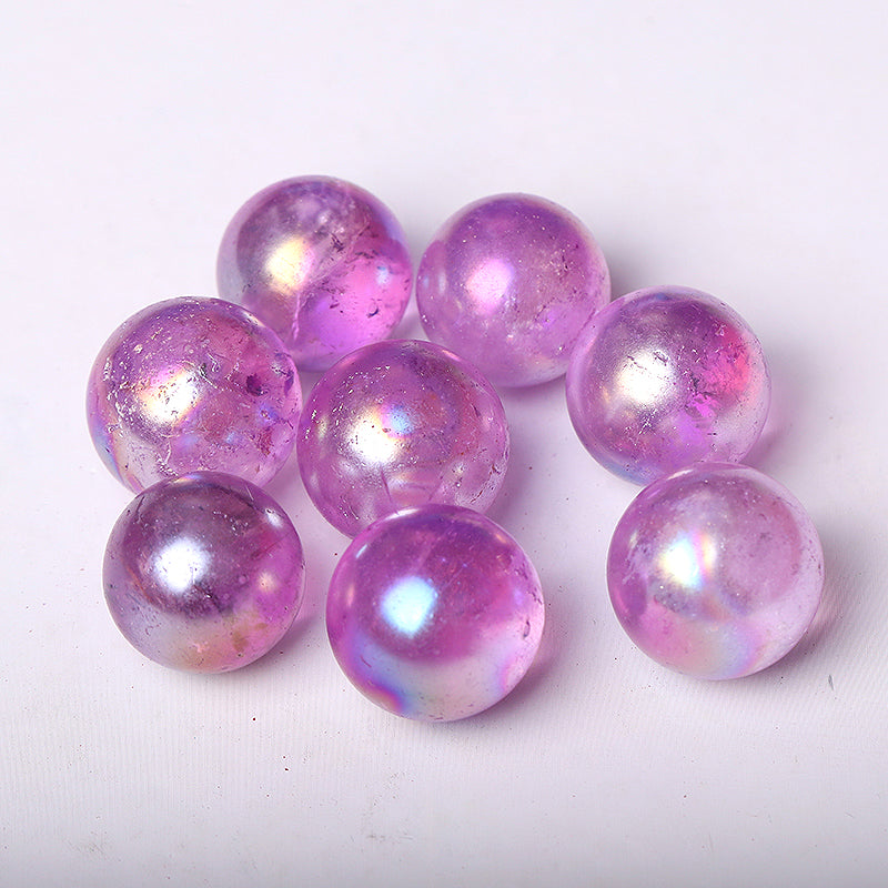 0.25kg Aura Purple Angel Crystal Sphere 15mm Healing Energy