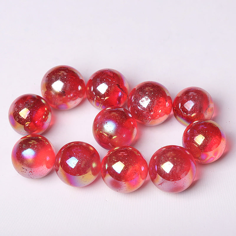 0.25kg Aura Red Angel Crystal Spheres for Healing & Meditation