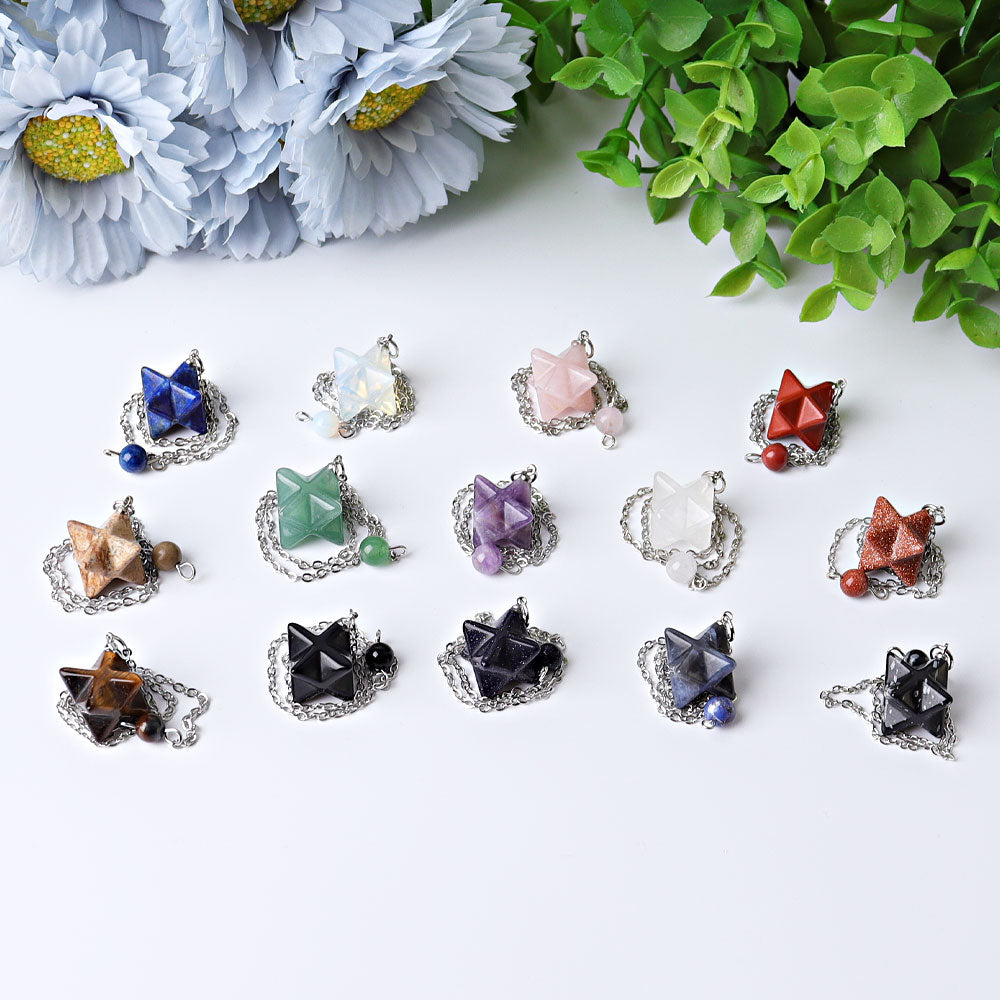 0.5 inch Merkaba Pendulum Spiritual Necklace