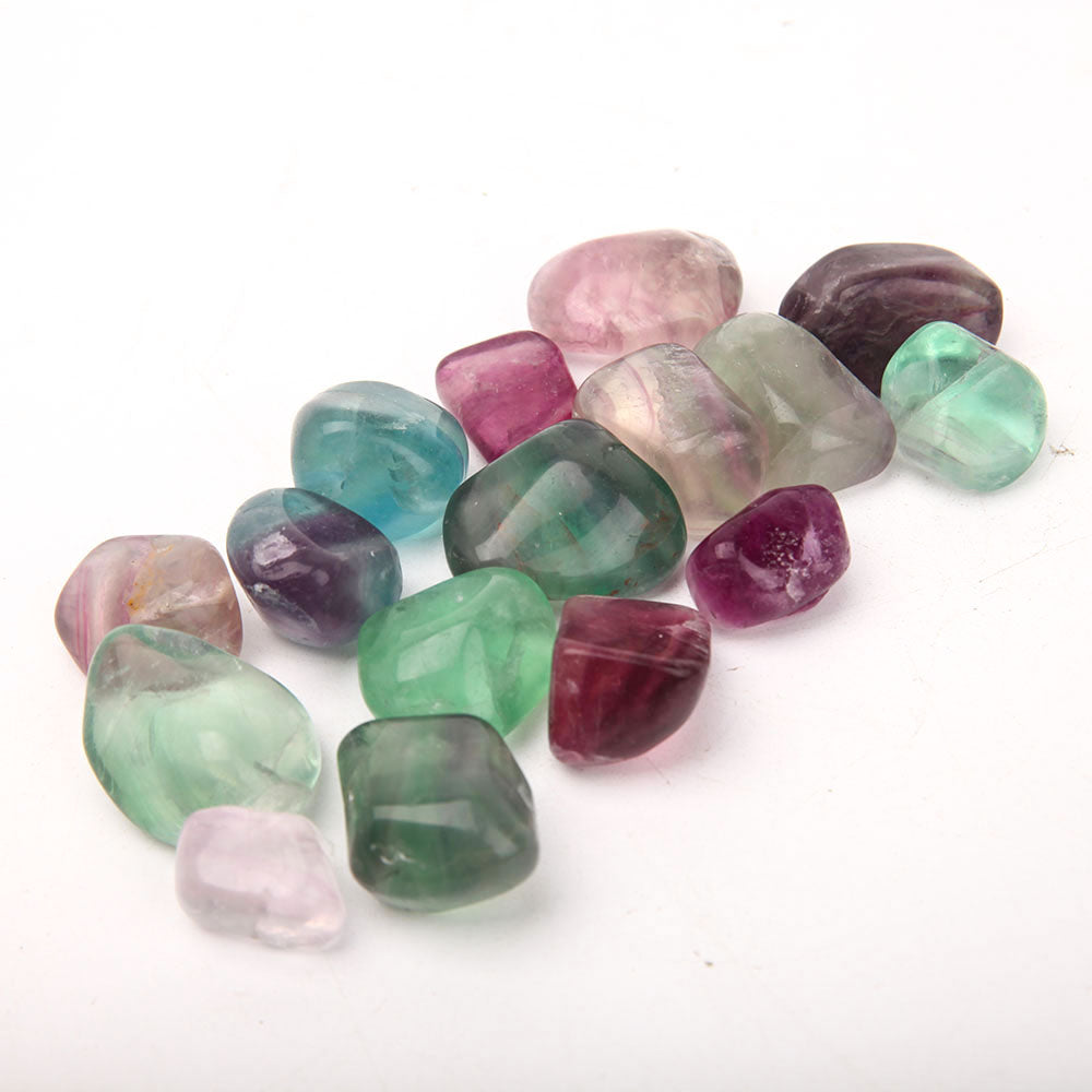 0.5kg Fluorite Tumbled Stones 2.5-3.5cm Polished Crystals