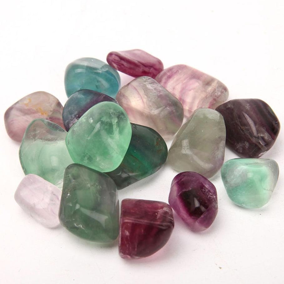 0.5kg Fluorite Tumbled Stones 2.5-3.5cm Polished Crystals