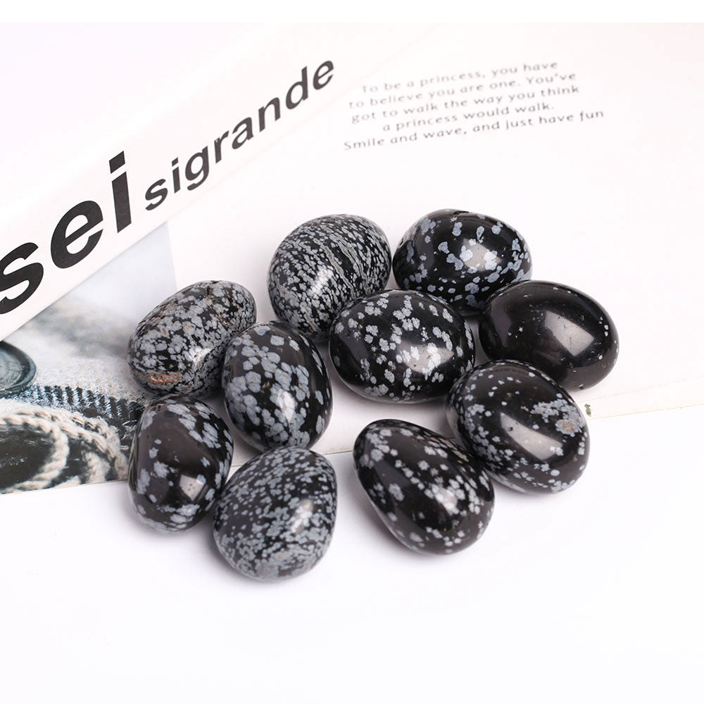 0.5kg Snowflake Obsidian Tumbled Stones for Healing