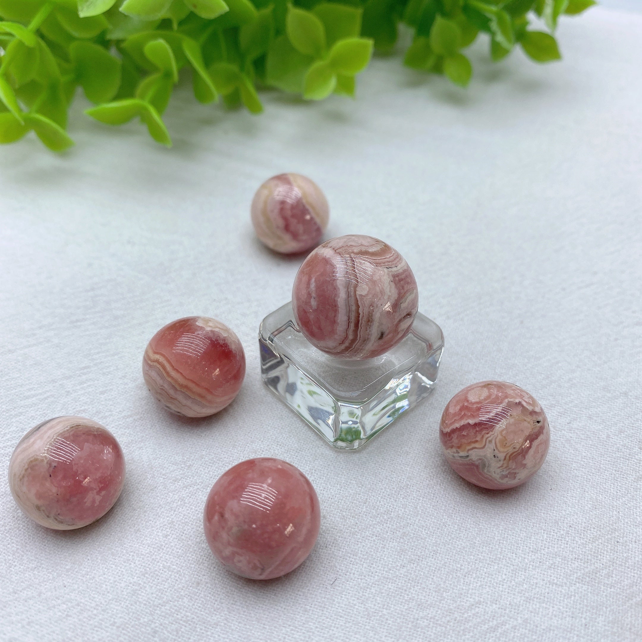 0.6-0.8 Inch Rhodochrosite Crystal Sphere for Healing