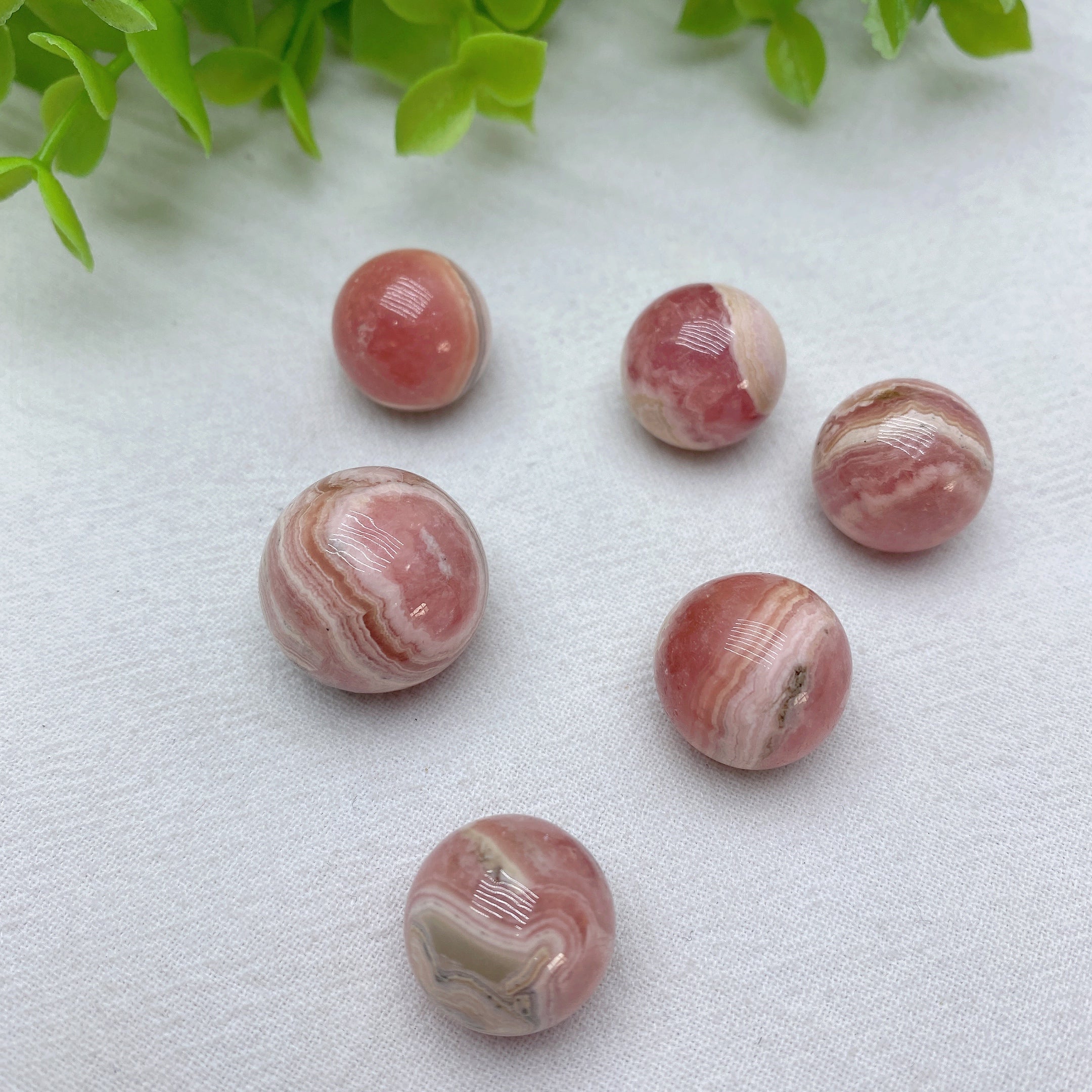 0.6-0.8 Inch Rhodochrosite Crystal Sphere for Healing