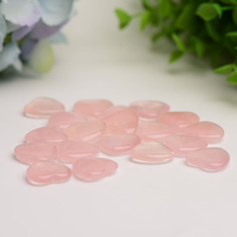 0.8 inch Rose Quartz Heart Crystal for Healing & Love