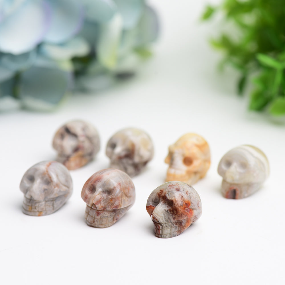 0.92 inch Mexican Onyx Mini Skull Crystal Carving