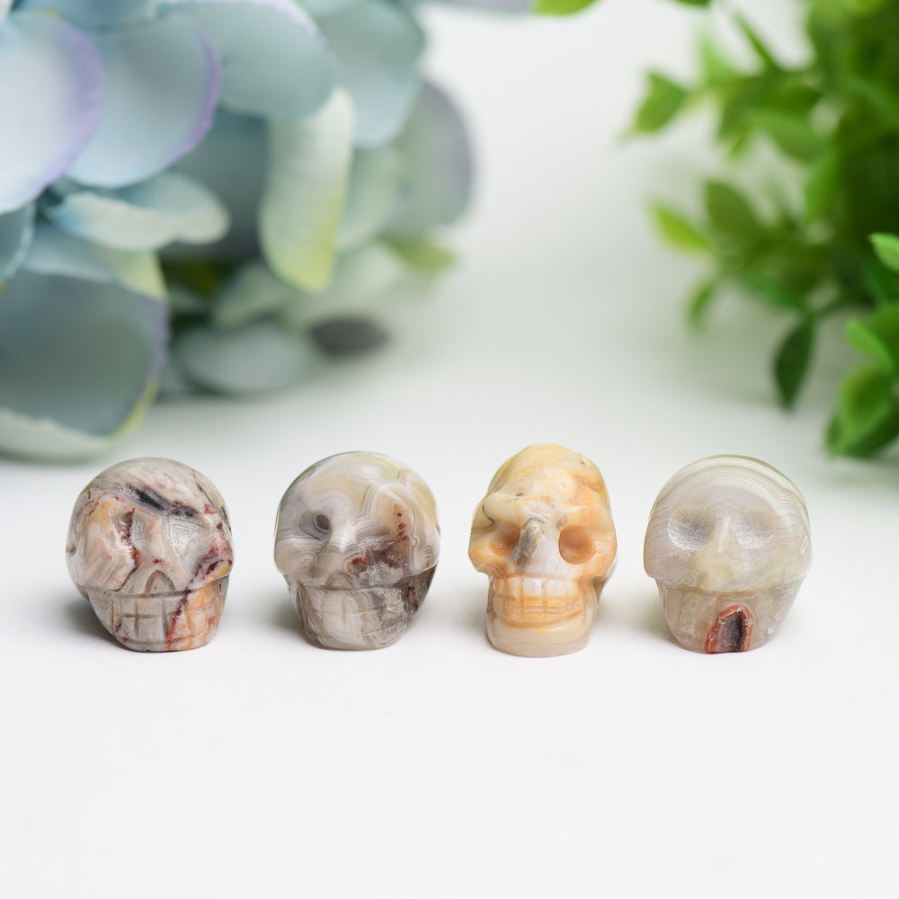 0.92 inch Mexican Onyx Mini Skull Crystal Carving