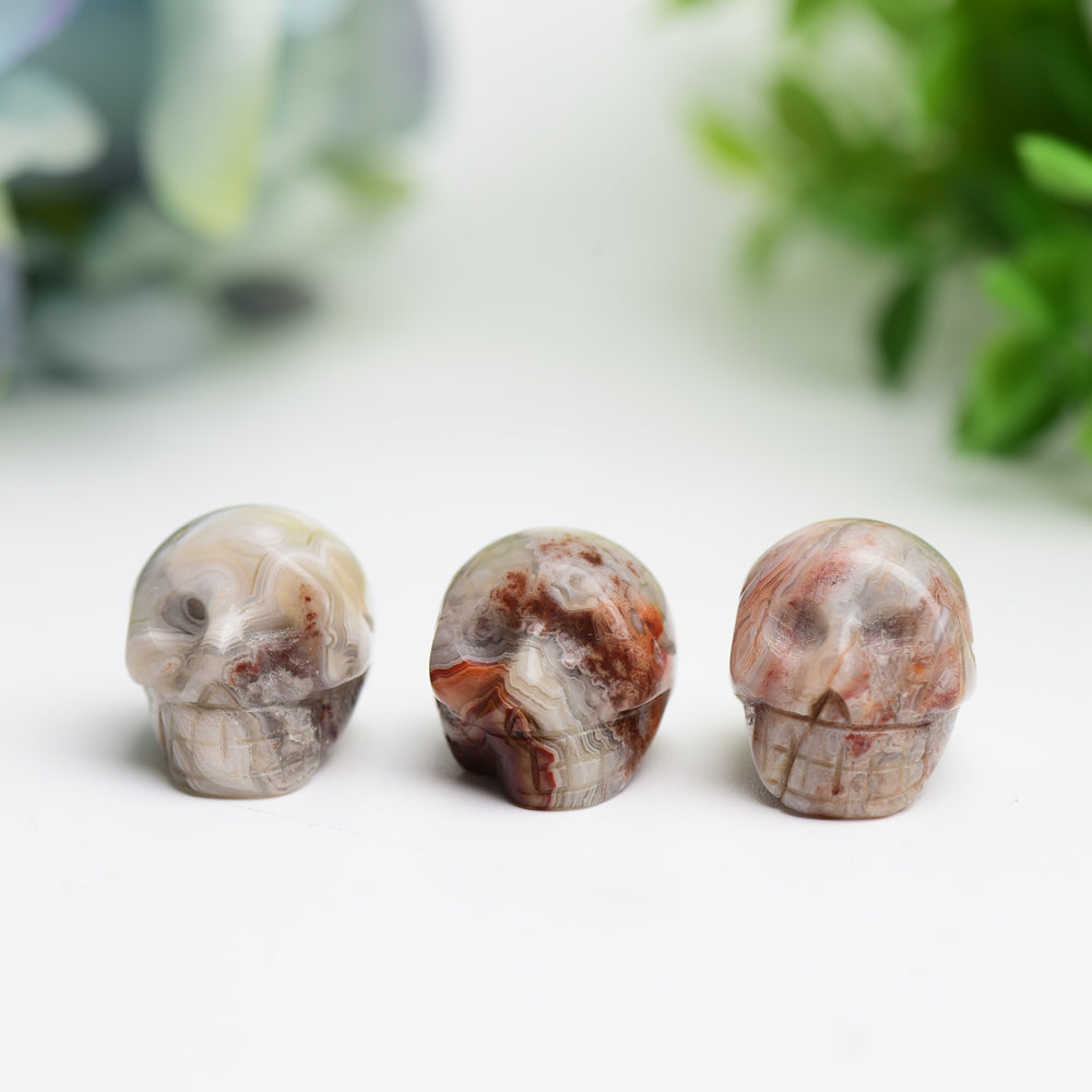 0.92 inch Mexican Onyx Mini Skull Crystal Carving